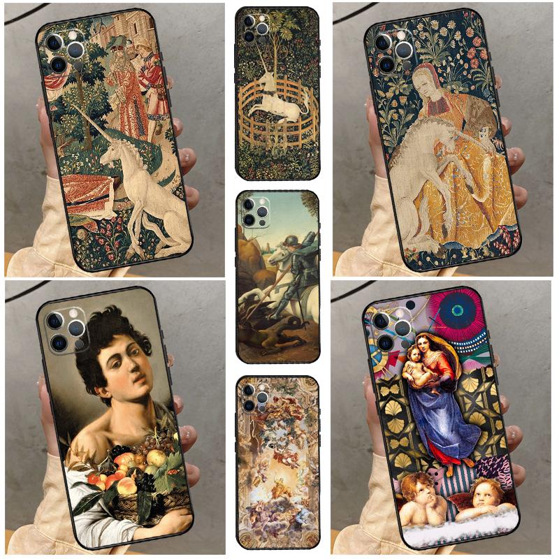 Renaissance art Painting Phone Case For iPhone 16 15 14 13 12 11 17 Pro Max 13 mini 16 Plus 16e 17 Air Bumper Cover