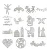Decorative DIY Cutting Dies Wedding Embossing Folder For Scrapbooking Dies Metal Congratulations Die Cuts