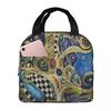 Lady With Fan By Gustav Klimt Insulated Lunch Bag for Women Kids Portable Food Boxes Thermal Lunch Box Tote