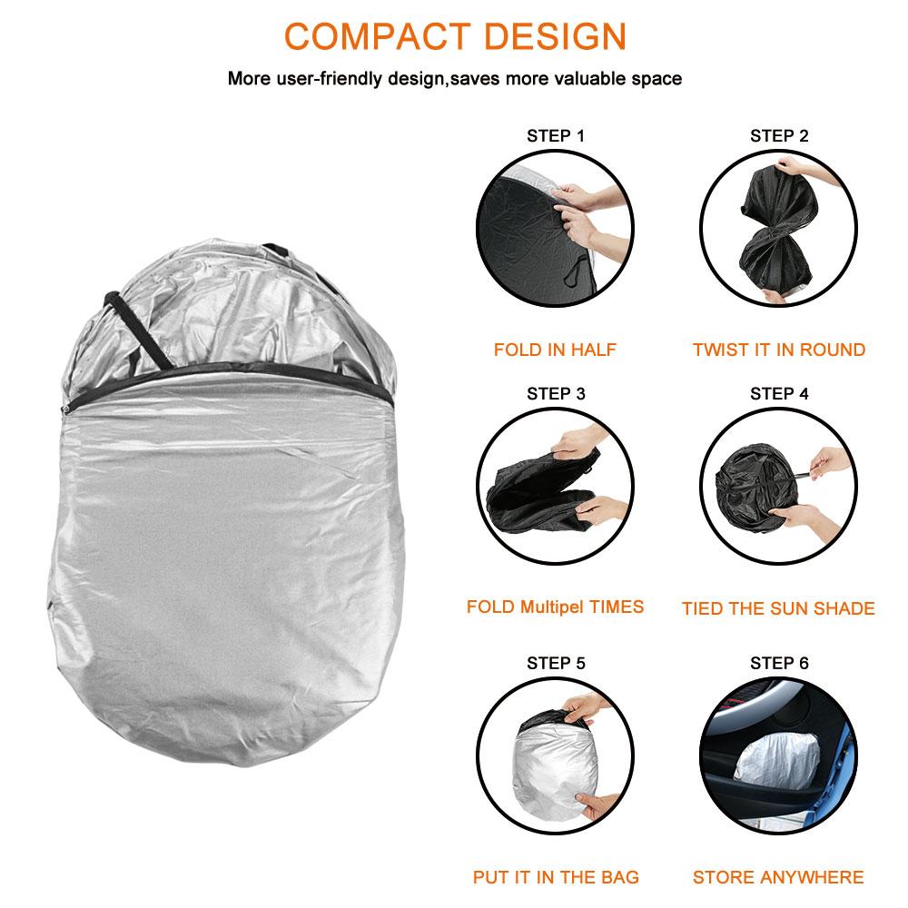 Windshield Sunshades Foldable Car Front Window Sunshade for Most Car SUV Truck Vans Visor Blocks UV Rays & Heat