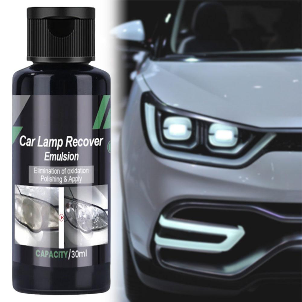 30/100ml Car Lamp Recover Emulsion Car Lamp Recovery Emulsion Auto Lens Restorer Cleaner Prevents Yellowing Removes Oxidation
