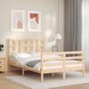 VidaXL Bed Frame with Headboard 120x200 Cm Solid Wood 3193916