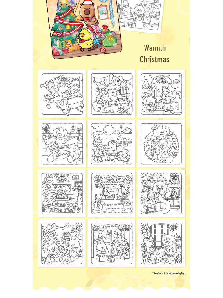 Monster Series Coloring Book: Cartoon-Themed for Elementary Students - Christmas & Halloween