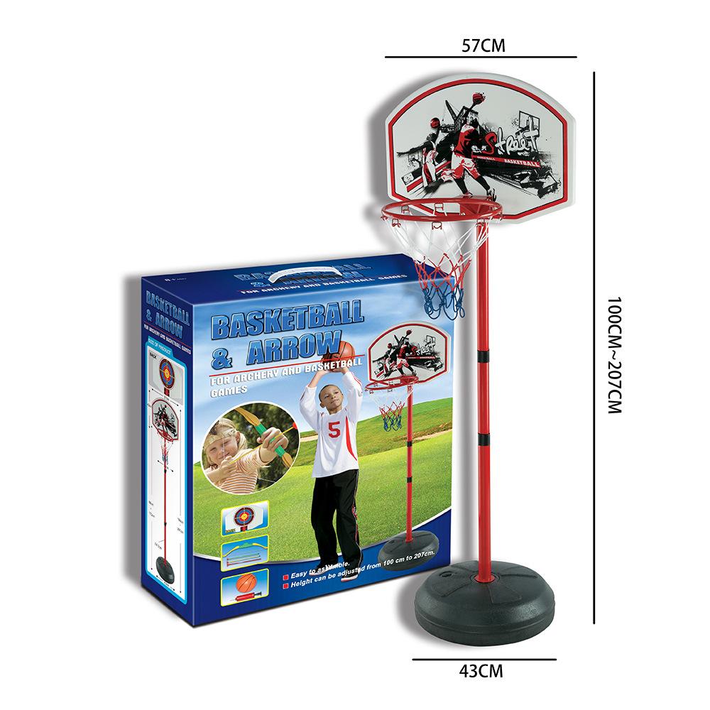 Large 205cm Iron Basketball Rack Toy Boy Shooting Sports Ball Rack Toy