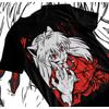 Trend Summer 2025 Cosplay Neutral Black and White Inuyasha Sesshomaru T-shirt Red Moon Inu Yasha Kawaii Anime Soft Tee