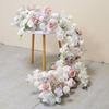 Uflower 3D Красная Роза Гортензия Цветочная Гирлянда Роскошная Свадебная Арка Фон Напольный Стол Центральный Элемент Декор Мероприятия