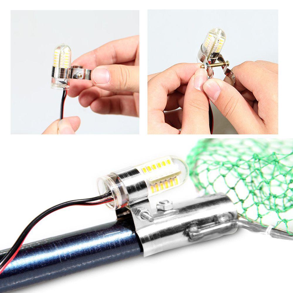 12 В теплый белый/белый свет для рыболокатора, привлекающий рыбу, лампа для лодок, подводный свет для рыбалки