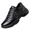 Повседневная кожаная обувь мужская весенняя новая плетеная модная мужская обувь мужская на мягкой подошве дышащая на шнуровке с круглым носком спортивная повседневная обувь