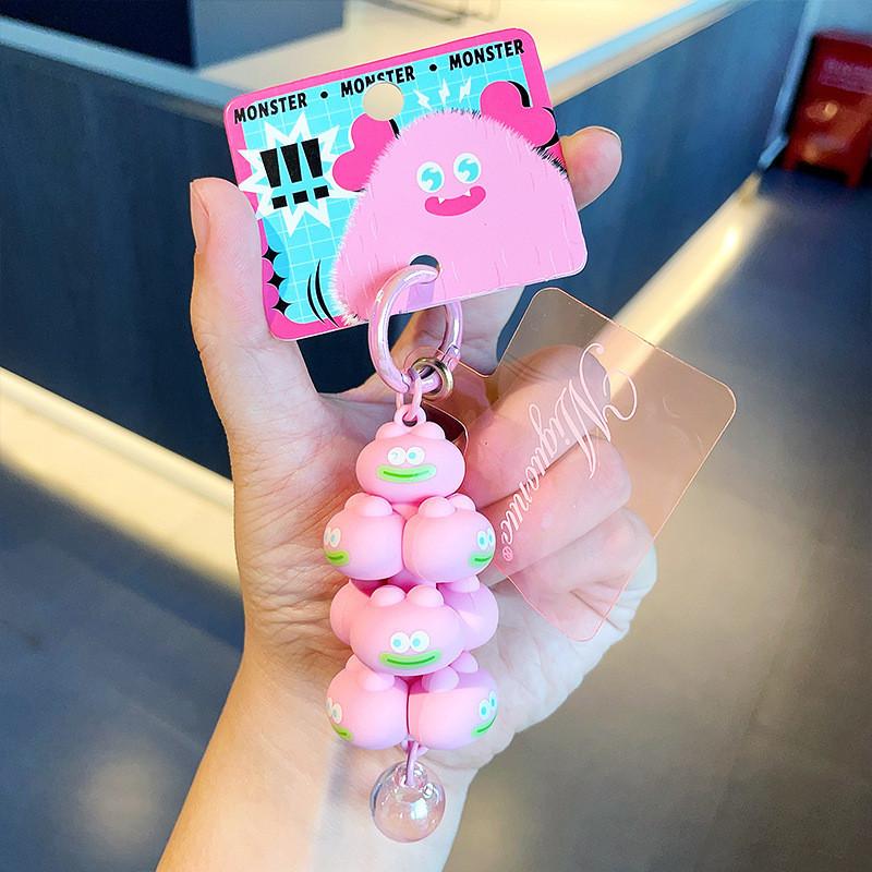 Милая серия брелоков «Семья монстров» Очаровательный зеленый мультяшный аксессуар для сумки Модный