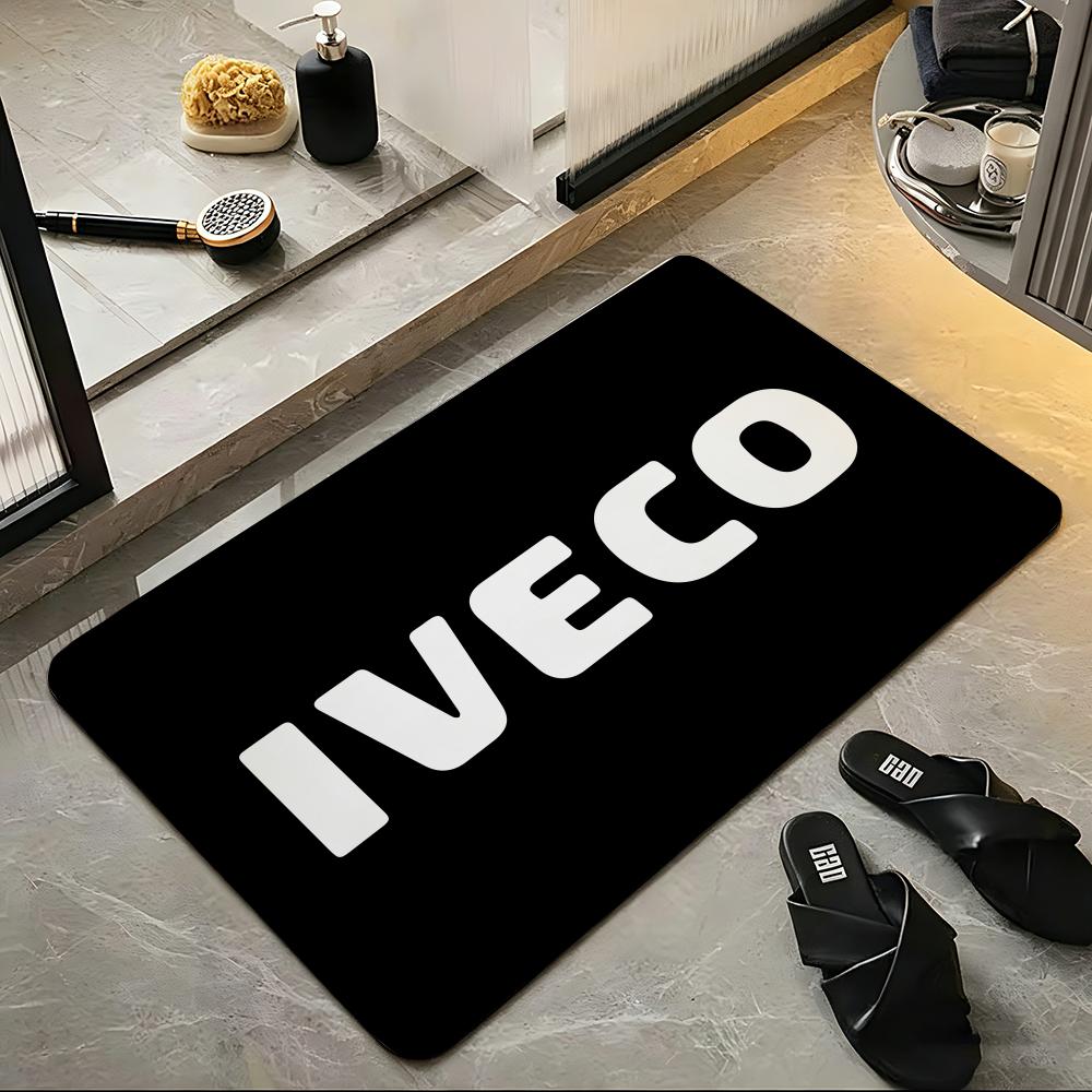 Автомобильный коврик I-IVECO Мягкий фланелевый коврик для входной двери Нескользящий Впитывающий Коврик для пола в ванную комнату и спальню