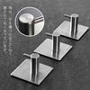 Set of 4 Bathroom Hooks, Strong Adhesive Hooks, Wall Hooks Load Capacity 10KG, 3m, Stainless Steel, Will Not Damage Walls, Waterproof, Coats, Towels,