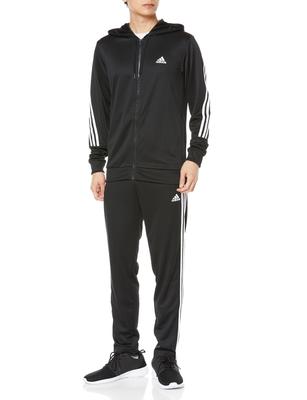 Спортивный костюм Adidas ECT05 Размер M Мужской комплект с 3 полосками, Черный/Белый (IC6767),