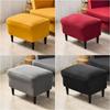 Solid Color Ottoman Covers Spandex Rectangle Stool Cover All-inclusive Footstool Furniture Protector Sofa Footrest Slipcovers