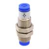 Pneumatic Tube Fitting Coupler 4mm/6mm Self-sealing Quick Connector Straight Air Water Line for