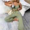 Женский сексуальный кружевной топ-камисоль с открытыми плечами и пижамный комплект - Доступен в нескольких цветах, в комплекте с тонким плечевым ремешком и застежкой на пуговицы, Домашняя одежда
