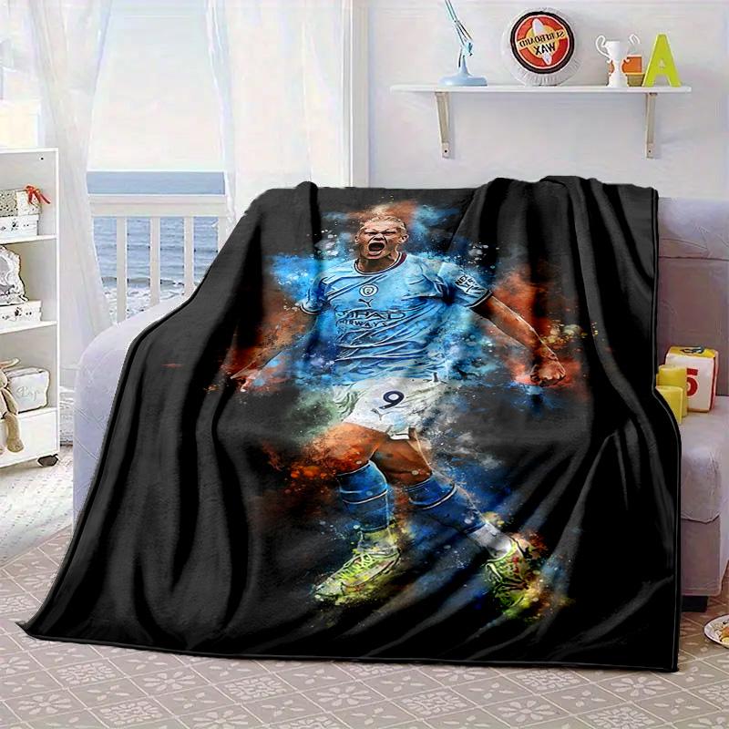 Haaland's Number 9 Journey Portable Blanket/Soft Blanket Bedding Blanket Suitable for Travel Camping Living Rooms Offices Sofas Fan Gifts