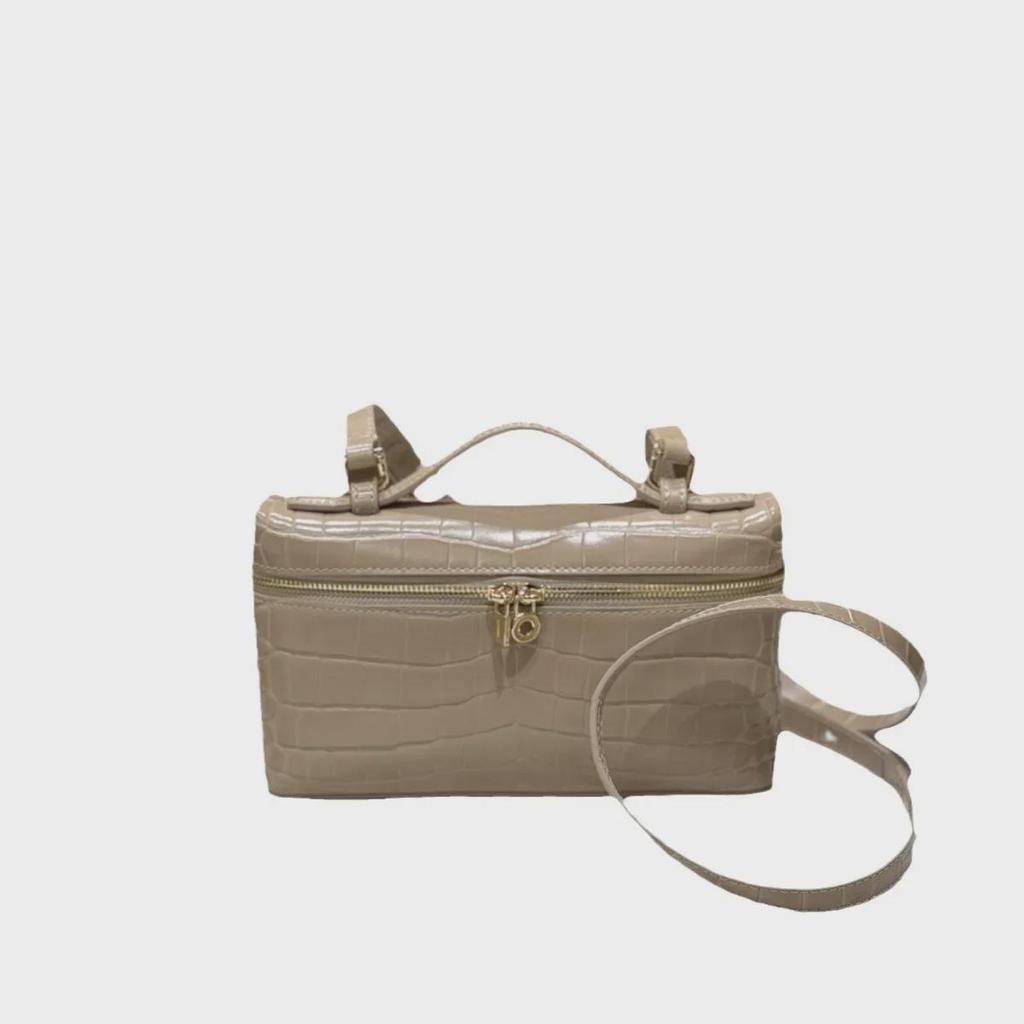 Роскошная сумка через плечо из кожи крокодила и страуса