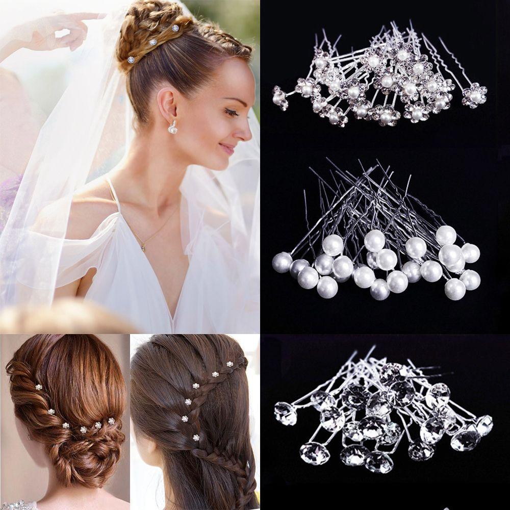 Accessories Bridal Tiara U Shaped Hair Clip Flower Hairpin Stick Bride Headpiece Bridal Hairpin