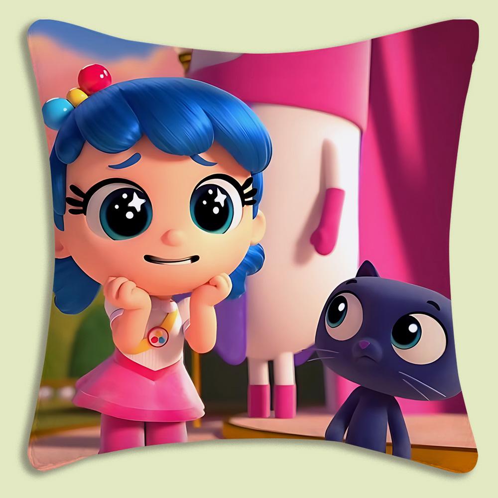 True and The Rainbow Kingdom Pillow Covers Cartoon Sofa Decorative Home Doublesided Printing Short Plush Cute Cushion Cover