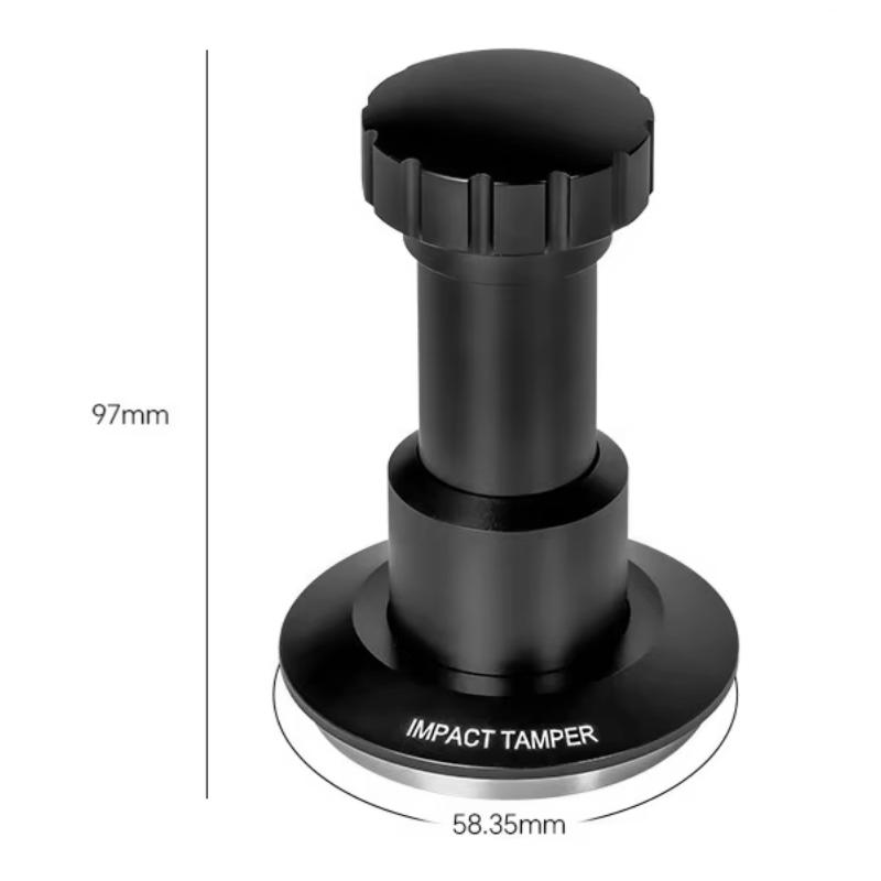 51/53/58.35mm Coffee Impact Tamper Powder Press Threaded Bottom Constant Pressure Rotating Espresso Tamping Hammer Coffee Tool