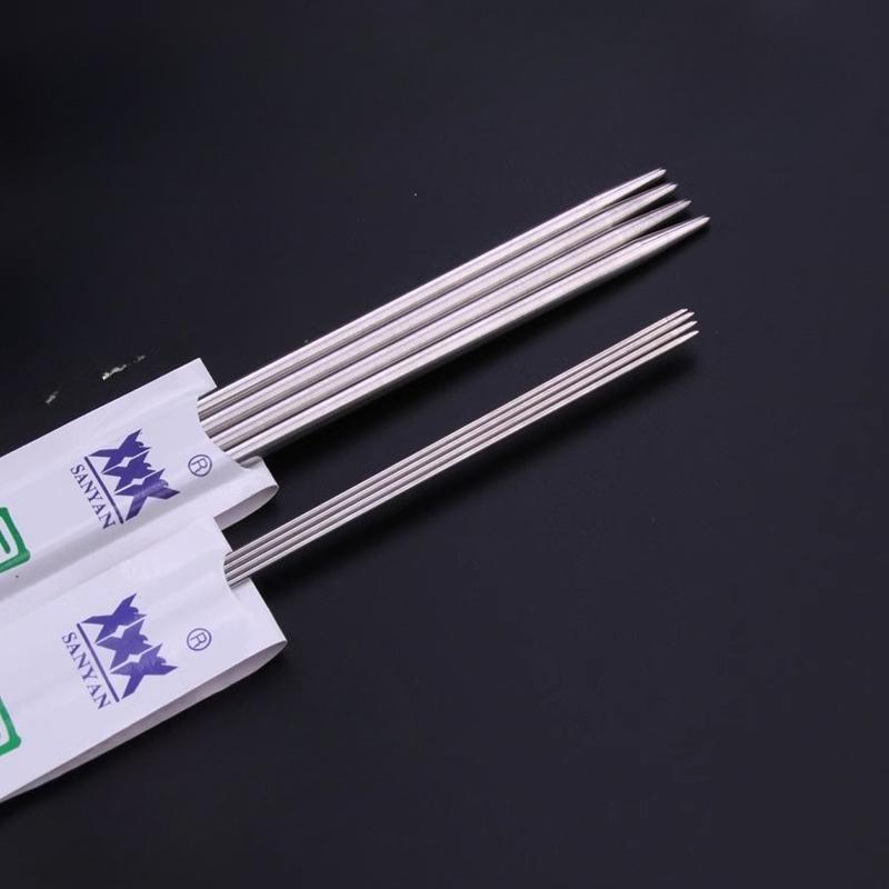 Набор прямых спиц из нержавеющей стали для ручного вязания свитеров и сумок