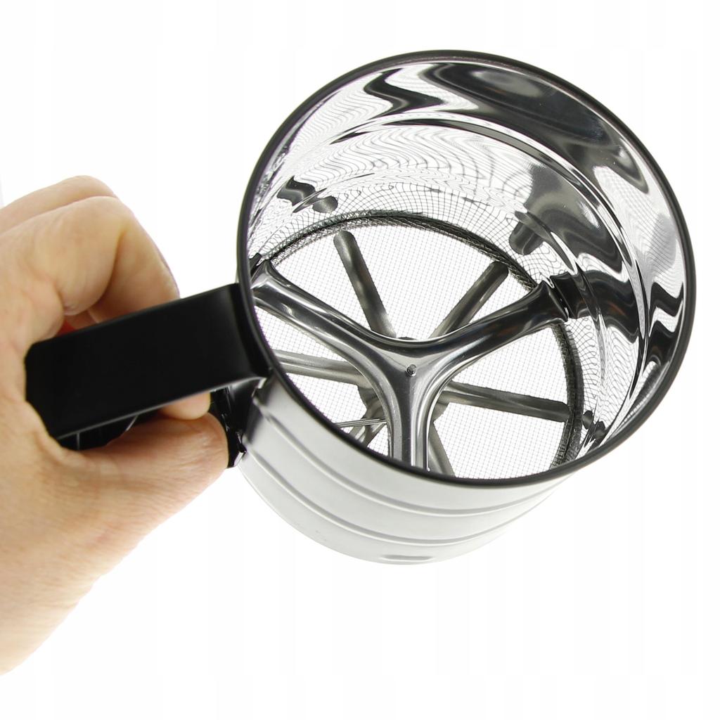 FLOUR SIEVE POWDERED SUGAR SIEVE STEEL BLACK