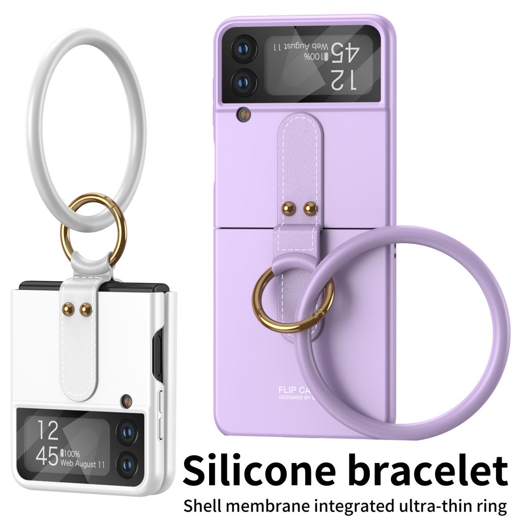 Для Samsung Z Flip 4 браслет дизайн складной чехол для Samsung Galaxy Z Flip 4 5g Flip4 Zflip4 объектив стеклянная пленка Coque