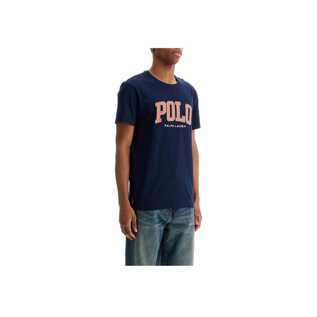 Polo Ralph Lauren Lettered Pullover Crew Neck Short Sleeve T Shirt Men Tops Blue 710961130-001
