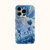 Синий ТюльпанДля Магнитного Чехла Телефона для IPhone 17 16 15 14 13 Pro Max Plus Однослойный Двухслойный Прочный Чехол