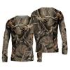 Spring and Autumn Men's Hunting Breathable T-Shirt Long Sleeve Outdoor Sports Crewneck Tops Forest Camouflage Top Tees 6XL