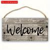 2d Flat 20*10cm, Wooden Home Decor, Welcome Signs, Creative Decorative Signs, for Home, Kitchen, Garden, Bedroom, Bar Decor.