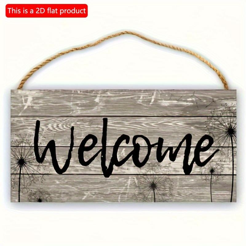 2d Flat 20*10cm, Wooden Home Decor, Welcome Signs, Creative Decorative Signs, for Home, Kitchen, Garden, Bedroom, Bar Decor.