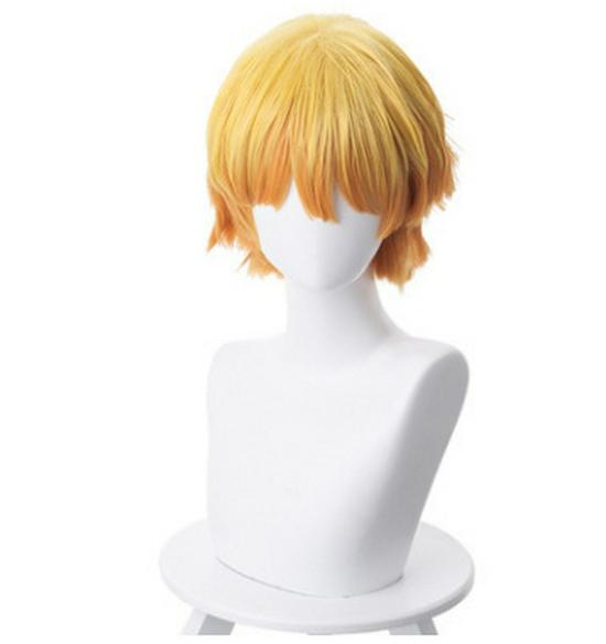 Костюм для косплея и парик Demon Slayer Зеницу Агацума для конвенции и Хэллоуина