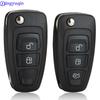 Jingyuqin Remote Key Case Shell For Ford Ranger 2011 2012 2013 2014 2015 2 Button HU101 FO21 Key Blade EB3T-15K601-BA 5WK50165