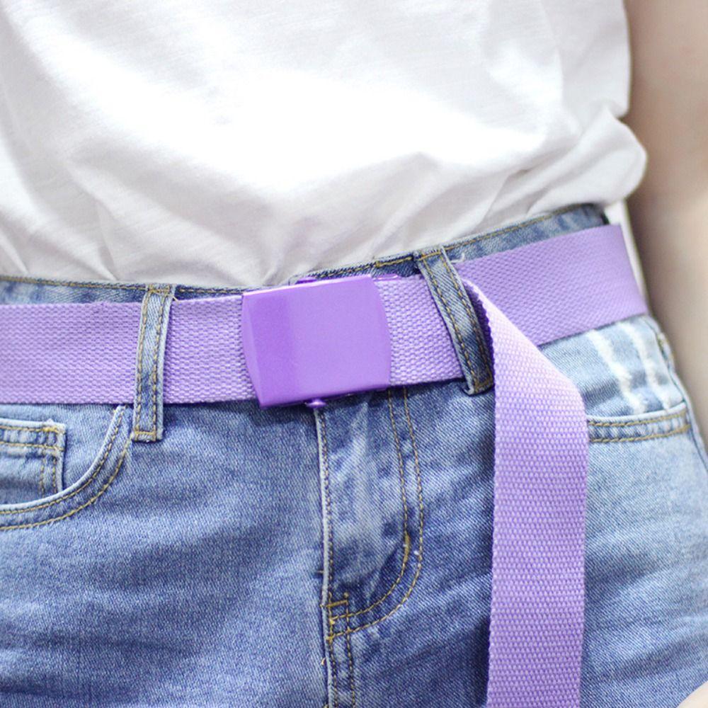 Canvas Women Nylon Belt Wide Side Jeans Decoration Fashion Man's Waist Belt Party