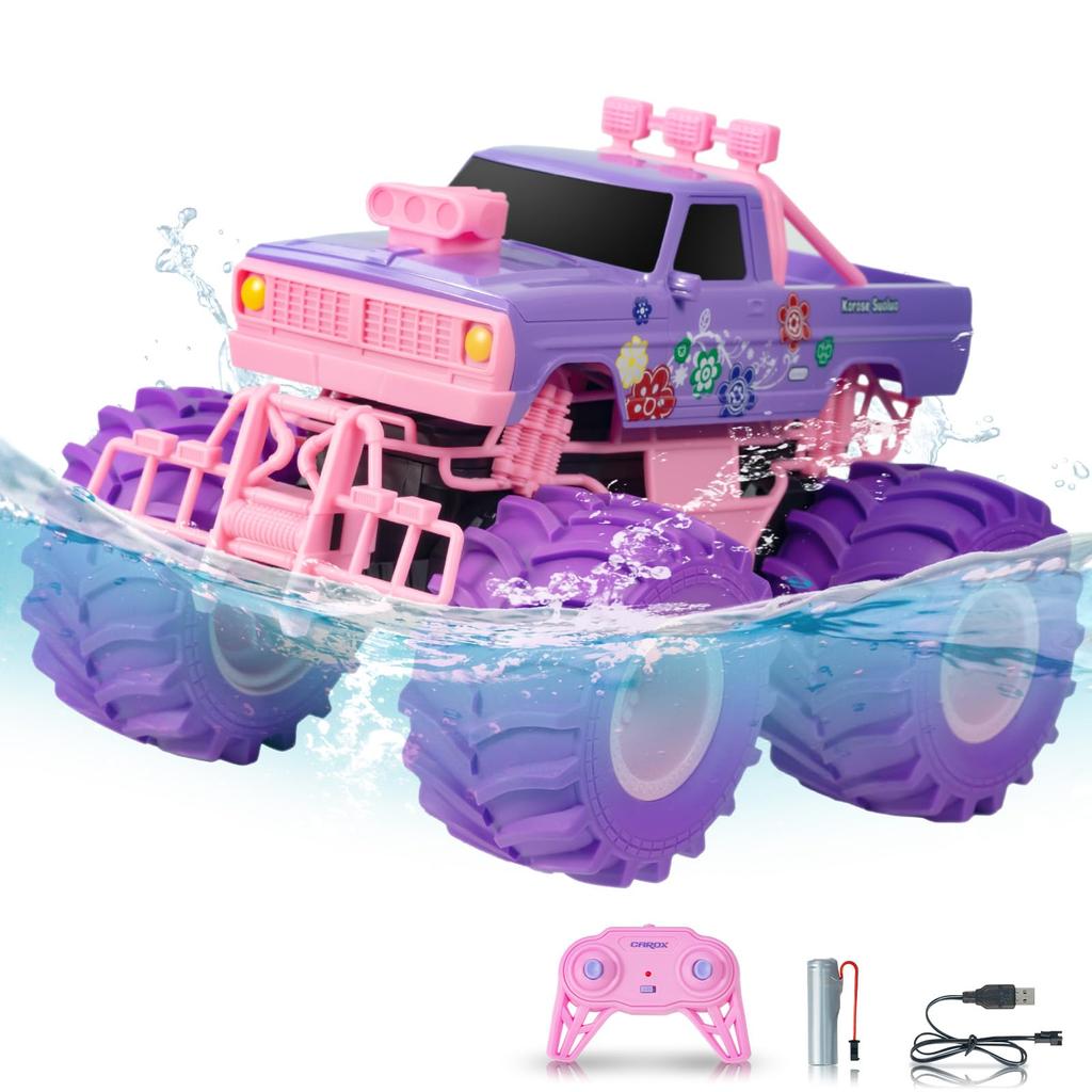 Carox Radio Controlled Amphibious Radio Controlled Car for Children RC Car Car Toy 360 Degree Rotation 50 Minutes Operation Time Battery Included