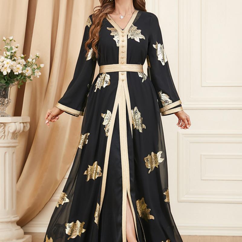 Мусульманская женская одежда Ближнего Востока, Абая, весенняя модная женская одежда, платье из двух частей