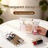 Прозрачная портативная косметичка: Компактное хранилище для теней для век, пудры, помады, кистей, с защелкой.