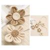2Pcs Flower Curtain Tiebacks Handmade Boho Style Sunflower Curtain Holdbacks Linen Window
