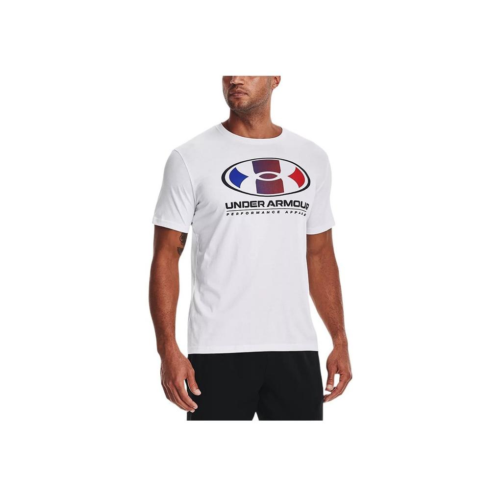 Under Armour Футболка с круглым вырезом и логотипом, мужские топы, белая 1361676-100