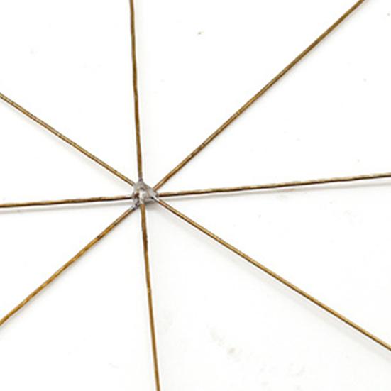 30 Pcs Snowflake Wire Metal Wire Snowflake Forms 8-Petal Snowflake Beading Wire for DIY Beaded Snowflakes Christmas Decor