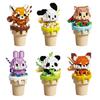 Miniso Kawaii Ice Cream Cone Series Cartoon Figures Micro Blocks Kids Toys Building Blocks DIY Toys Gifts Sets