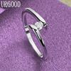 Кольцо из стерлингового серебра 925 пробы с цирконом AAA, модный подарок, ювелирные изделия для вечеринок