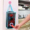 Kitchen Hanging Type Breathable Mesh Grid Garbage Bags Storage Pouch Bag Convenient Extraction