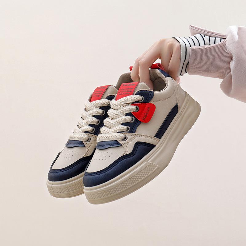 Весенние и осенние белые туфли корейской версии Ins для девушек-студенток, увеличивающие рост, спортивная обувь с толстой подошвой, повседневная обувь