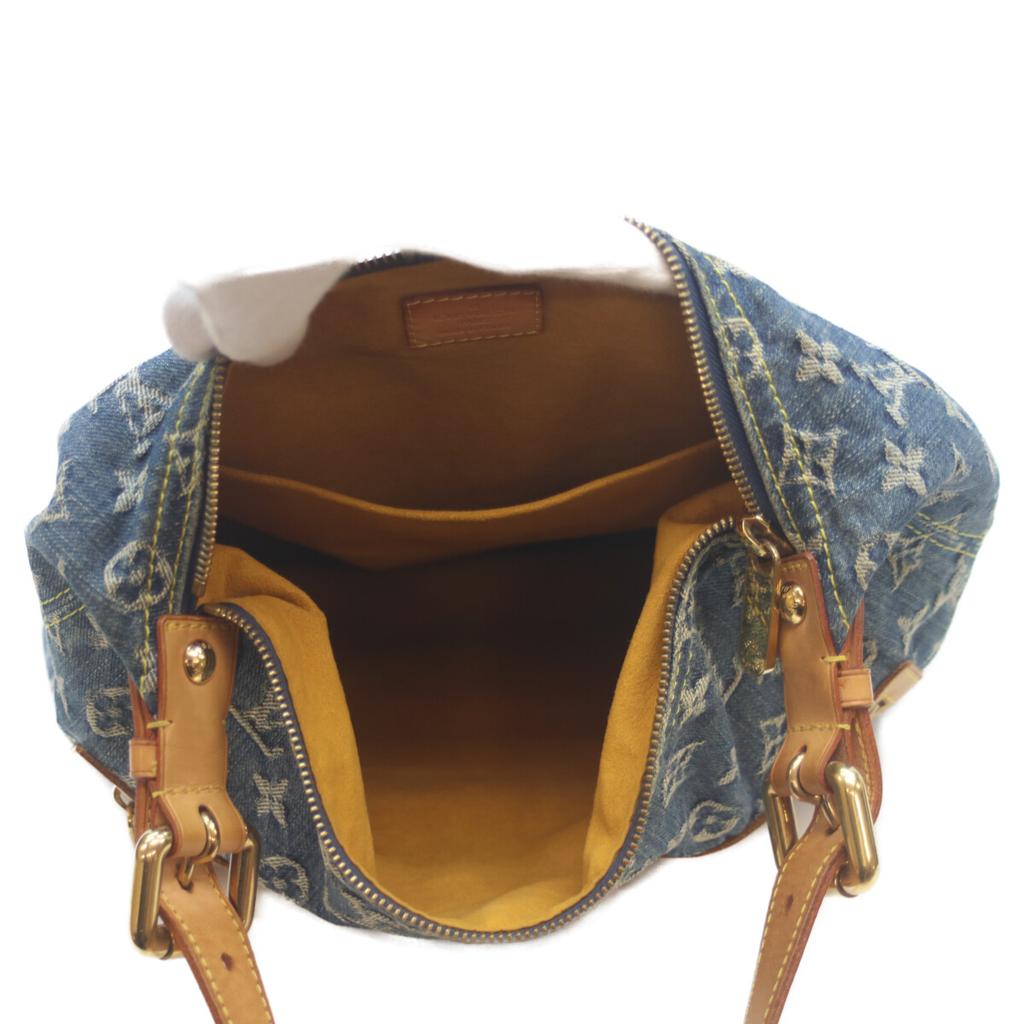 LOUIS VUITTON 2008 M95048 Monogram Denim Baggy GM Tote Bag blueUsed