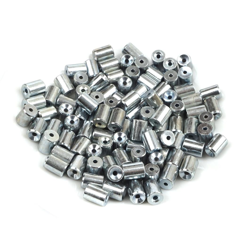 BCR013 100 шт. Ремонтный комплект для автомобильного стеклоподъемника, стальной трос, концевой штифт, стопорная втулка, обжимная заклепка 6x8/1,7 мм