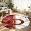 Feyenoord Printed Round Crystal Velvet Rug Soft Non Slip Floor Carpet For Bedroom Holiday Gift