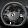 Чехол на руль автомобиля Черная Кожа Замша Для Volkswagen VW Golf 7 GTI Golf R MK7 VW Polo GTI Scirocco 2015 -2024