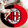 AC Milan Round Area Rug,Carpet Rug for Living Room Bedroom Sofa Playroom Decor,Non-slip Floor Mat